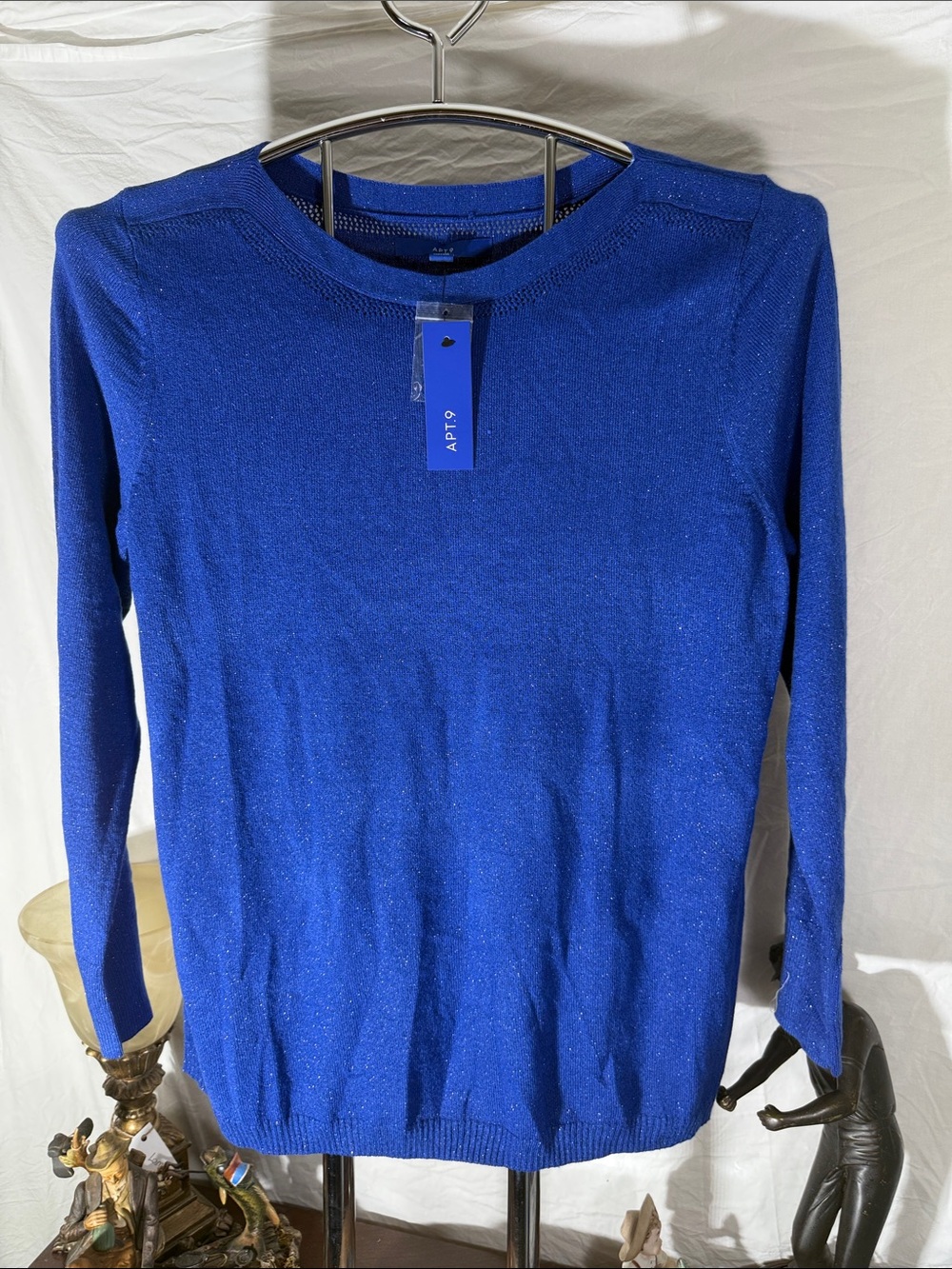 Apt. 9 Women's Bright Royal Blue Crewneck Sweater